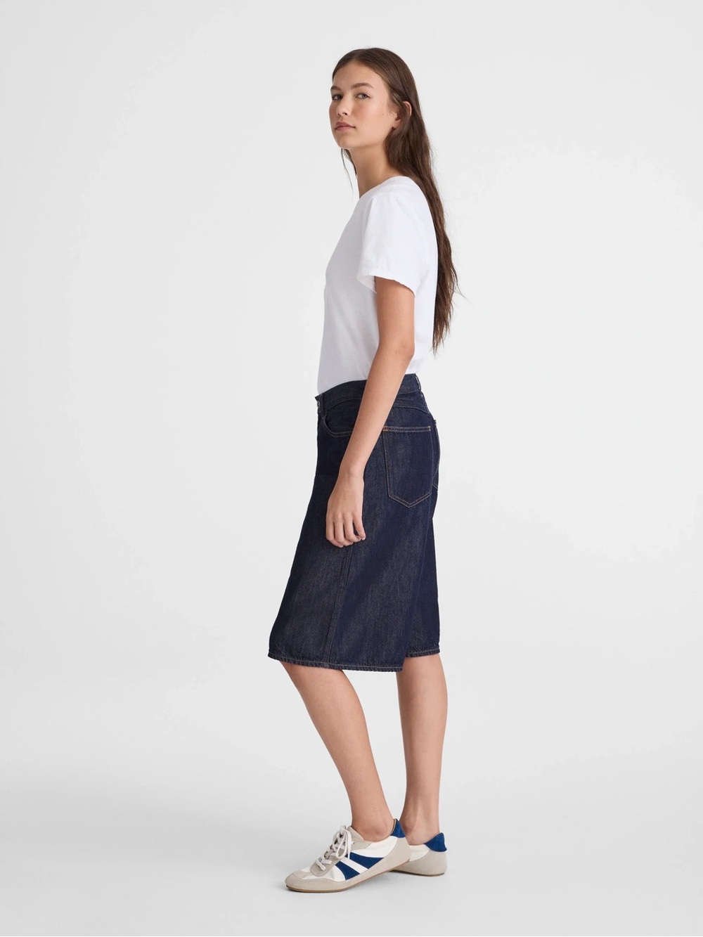 Madewell Women's V-Waist Bermuda Denim Shorts 32 Dark Wash NWT - Picture 4 of 11